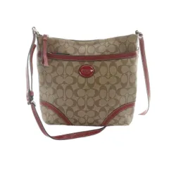 コーチ COACH F18926 ショルダーバッグ 斜めがけ PVC レザー シグネチャー ロゴ 茶 ブラウン ■GY11 /MQ