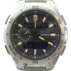 カシオ CASIO WVA-M650 ウェーブセプター 腕時計 ウォッチ ソーラー アナデジ カレンダー付き シルバー色 ■GY11 /MQ