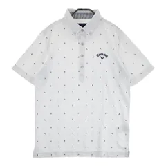 サイズ：L CALLAWAY キャロウェイ  半袖ポロシャツ ポロシャツ 総柄 ホワイト系 [240101615967] ゴルフウェア メンズ ストスト
