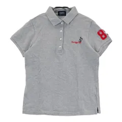 サイズ：1 PEARLY GATES パーリーゲイツ  半袖ポロシャツ ワッペン ニャロメ  グレー系 [240101621567] ゴルフウェア レディース ストスト