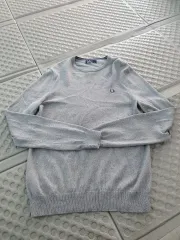 フレッドペリー グレー ニット 長袖Tシャツ