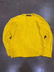 POLO RALPH LAUREN クラシック ケーブル ニット イエロー レディース L