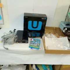Nintendo wiiu ブラック Newスーパーマリオブラザーズ 32GB Premium SET 通電起動初期化済 HDMIケーブル欠品 箱、ゲームパッド、ACアダプター×2、取説付 任天堂 マリオ
