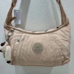 8992　KIPLING キプリング　ショルダーバッグ　ピンクベージュ　レディース　チャーム付き　モンキー　ゴリラ　軽量　カジュアル　シンプル　無地　小さめ　ミニ