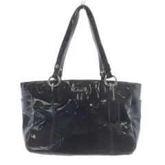 コーチ COACH トートバッグ ショルダーバッグ エナメル シグネチャー ロゴ 緑