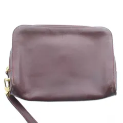 カルティエ Cartier マストライン クラッチバッグ セカンドバッグ レザー ロゴ ボルドー /KW ■GY42