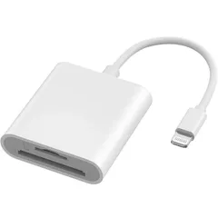 iPhone SDカードリーダー 2in1 Lightning SDカードカメラリーダー MicroSD/SDカード iPhone 転送 写真/ビデオ/Word/Excle/PDF/PPT 双方向高速データ転送 設定不要 iPhone/iPad/IOS対応