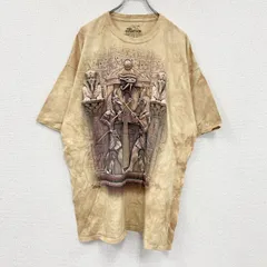 【値引き交渉OK！】古着 used　THE MOUNTAIN　ザマウンテン　半袖プリントTシャツ　タイダイ　ベージュ　2XLサイズ