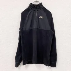 【値引き交渉OK！】古着 used　NIKE　ナイキ　長袖ハーフジップジャケット　黒　ブラック　XSサイズ