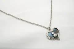 ヴィヴィアン ウエストウッド ペトラ ネックレス アクセサリー ハート型 オーヴロゴ ラインストーン 銀 シルバー Vivienne Westwood 5342j