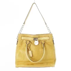 マイケルマイケルコース Michael michael kors ハンドバッグ 2way ワンショルダーバッグ レザー 革 クロコ型押し カデナ ベージュ /CK12 ■GY12