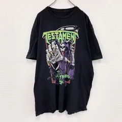 【値引き交渉OK！】古着 used　TESTMENT　テスタメント　半袖プリントTシャツ　来日公演ツアーT　バンT　黒　ブラック　