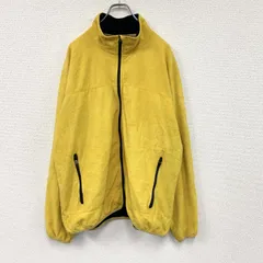 【値引き交渉OK！】古着 used　～00s　LAND’S END　ランズエンド　フルジップフリースジャケット/ボアジャケット　ヴィンテージ　黄色　イエロー　XLサイズ