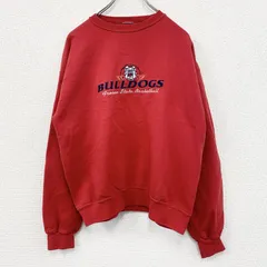 【値引き交渉OK！】古着 used　Champion　チャンピオン　BULLDOGS　スウェット/トレーナー　カレッジタイプ　赤　レッド