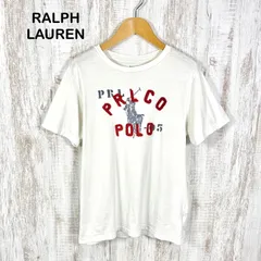 RALPH LAUREN ラルフローレン ビッグポニー クルーネック Tシャツ 半袖 カットソー ホワイト キッズ ロンT 150cm
