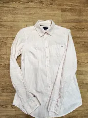 トミーヒルフィガー ピンク ストライプ シャツ