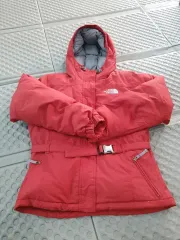 THE NORTH FACE ザノースフェイス レディース ベルト付き ダウン ジャケット レッド