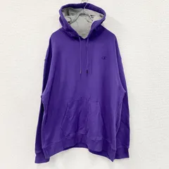 【値引き交渉OK！】古着 used　Champion　チャンピオン　スウェットパーカー/フーディー　紫　パープル　XLサイズ