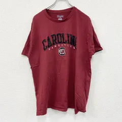 【値引き交渉OK！】古着 used　Champion　チャンピオン　半袖プリントTシャツ　カレッジタイプ　赤　レッド　XLサイズ
