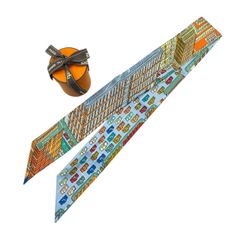 極美品 HERMES エルメス ツイリー スカーフ シルク 1001 H 千と一のH