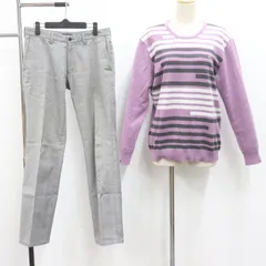 ITAPQXA43GIH BURBERRY BLACK LABEL バーバリー ブラックレーベル パンツ ニット 2点セット パンツサイズ76 ニットサイズ3 メンズ