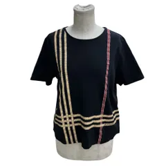 BURBERRY LONDON バーバリー レディース 半袖 トップス コットン100% ブラック系 フリーサイズ