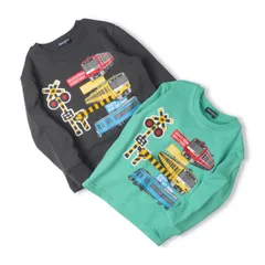 moujonjon　京急電車仕掛け付裏毛トレーナー　m54653