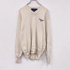 【値引き交渉OK！】古着 used　90s　POLO SPORT　ポロスポーツ　ラルフローレン　ウールニットセーター　ヴィンテージ　ベージュ　XLサイズ