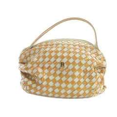 バリー BALLY ハンドバッグ ミニボストン エナメル 編み込み オレンジ ■GY18 /MQ