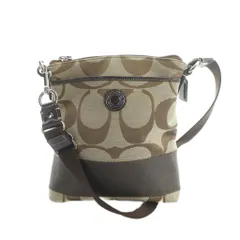コーチ COACH ショルダーバッグ 斜めがけ ロゴ シグネチャー キャンバス 茶 ブラウン ■GY18 /MQ