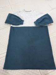 バイカラーバルーン袖ミニONE PIECE