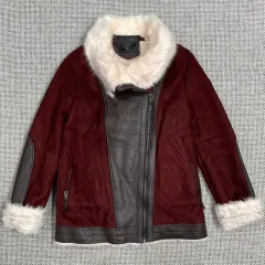 レディースアウター GUESS ファー スウェード ムートン ジャケット ジャンパー