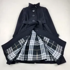 BURBERRY BLUE LABEL　ロングコート　アンゴラ　ベルト　Aライン　ブラック　スタンドカラー　38 M L相当のサムネイル