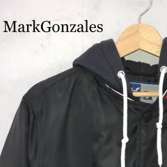 【古着】【Used】 Mark Gonzales Mark Gonzales フーディージャケット パーカー　アウター L ブラック  メンズ ファッション