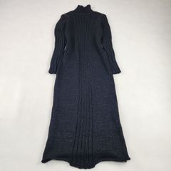 匿名配送】ヨウジヤマモト☆リブニットワンピース☆チャコールグレー 