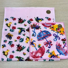 [Y0201]【未使用品】FEILER　フェイラー　フェイスタオル　ハイジ　花　ボンボンパラソル　ハンカチ　ピンク　ギフト