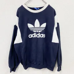 【値引き交渉OK！】古着 used　adidas　アディダス　スウェット/トレーナー　紺　ネイビー　Sサイズ