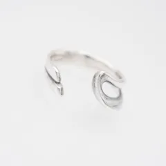 Q156 4℃ ヨンドシー SILVER刻印 リング デザイン シルバー 指輪 4号