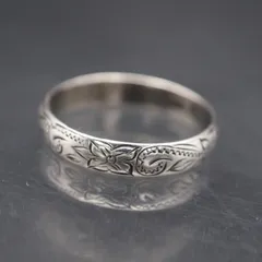 Q110 ハワイアンジュエリー K 925刻印 リング プルメリア デザイン シルバー 指輪 16号