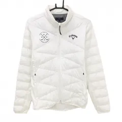 【超美品】キャロウェイ 中綿ジャケット 白×ライトグレー ストライプ  メンズ M ゴルフウェア Callaway