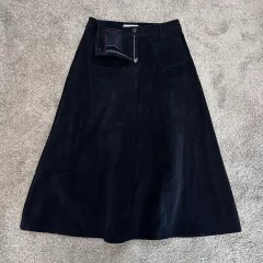 トミーヒルフィガー コーデュロイ フレア ミディ スカート (27)