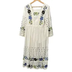 GRACE CONTINENTAL(グレースコンチネンタル) ワンピース サイズ36 S レディース美品  - アイボリー×ブルー×マルチ