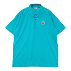 サイズ：L ADMIRAL アドミラル 半袖ポロシャツ ヤシの木柄 ホワイト系