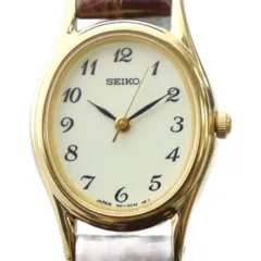 セイコー SEIKO 1N01-0AW0 腕時計 ウォッチ クォーツ ロゴ レザーベルト ゴールド色 ■GY18 /MQ