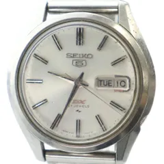 セイコー SEIKO 5 DX ファイブデラックス 5139-7020 腕時計 ヴィンテージ アンティーク ウォッチ 27石 自動巻き デイデイト カレンダー付き シルバー色 ■GY18 /MQ