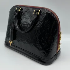 極美品 LOUIS VUITTON モノグラムヴェルニ アルマPM ピンクステッチ