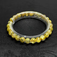 天然美品★【135A太陽花タイチンルチル】★黄金針水晶ブレスレット 天然石 金運 7.3-7.7mm ZB10189