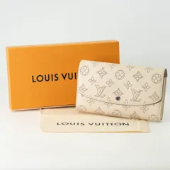 LOUIS VUITTON ルイヴィトン モノグラム マヒナ ポルトフォイユ・イリス M60177 ホワイト 白 ベージュ 長財布 ロングウォレット 型押し 箱付 保存袋付 イニシャル入り レディース