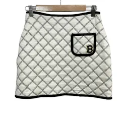 BORDERS at BALCONY(ボーダーズアットバルコニー) ミニスカート サイズ36 S レディース美品  - 白×黒 キルティング/ニットのサムネイル