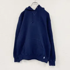 【値引き交渉OK！】古着 used　00s　RUSSELL　ラッセル　スウェットパーカー/フーディー　ヴィンテージ　無地　紺　ネイビー　Lサイズ